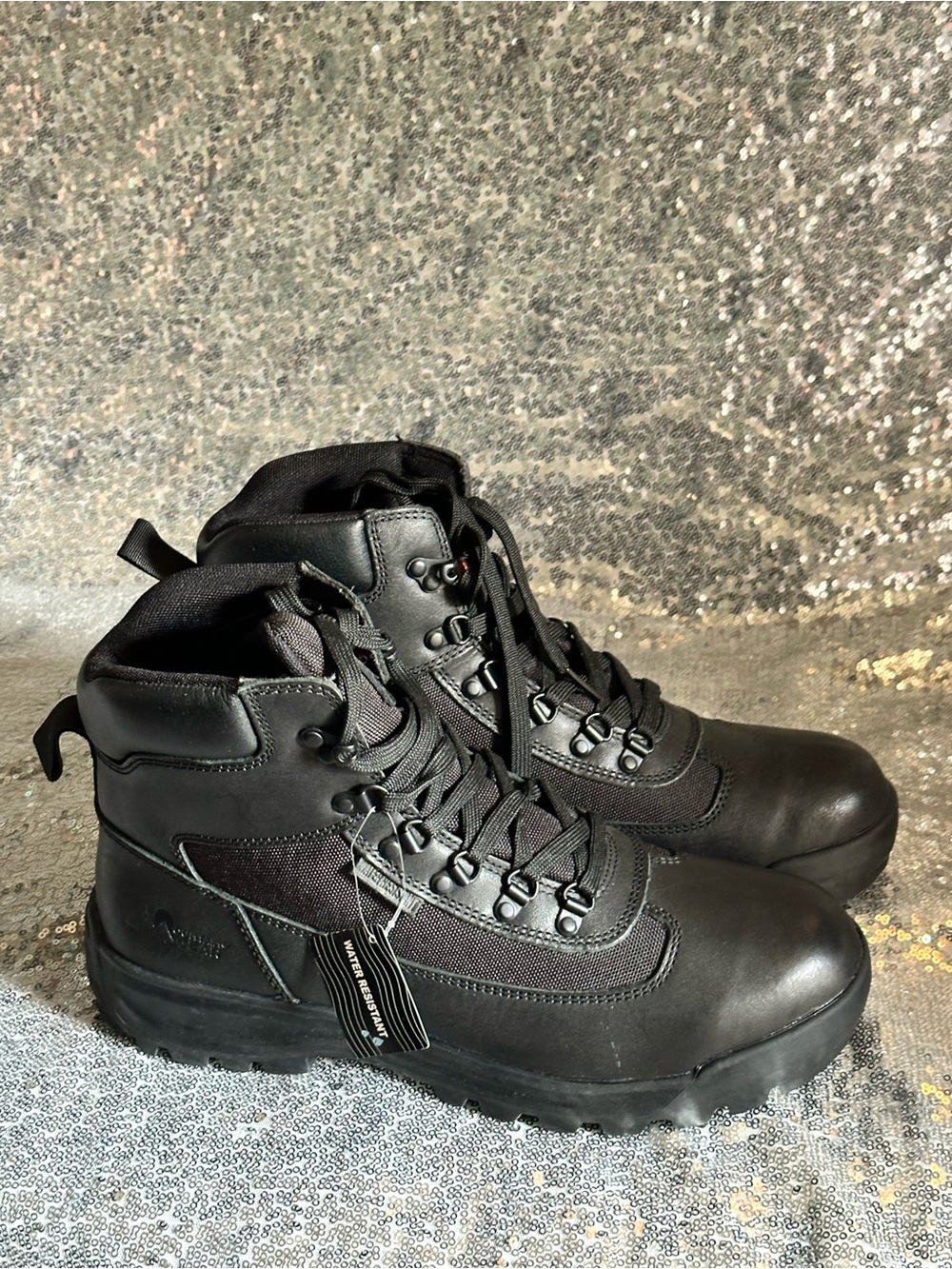 Mountain Gear Men's Black Tactical Lace-Up Boots Size 11